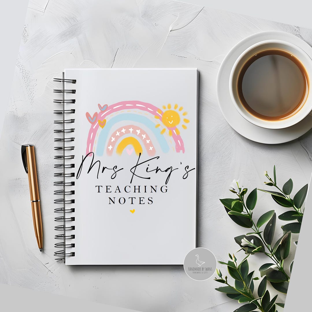 Tutor Notebook Design Teacher Gift, Personalised Teacher Notebook, Teacher Planner, Teacher ...