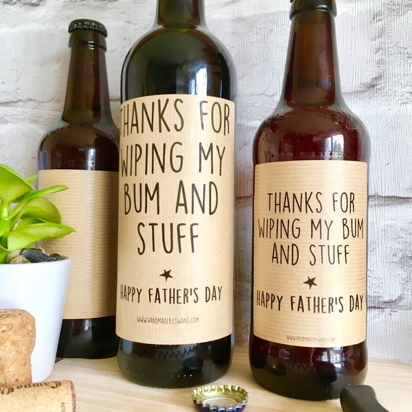 Fathers day gift, Wine label,Beer Bottle label, gift, Replacement beer bottle label, wine gift for men, gift for him,Novelty gift, Funny l