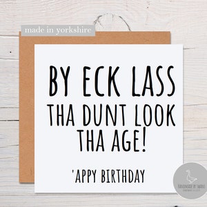 Yorkshire Lass | Northern Lass Gal | Girls Birthday Card | A6 ...