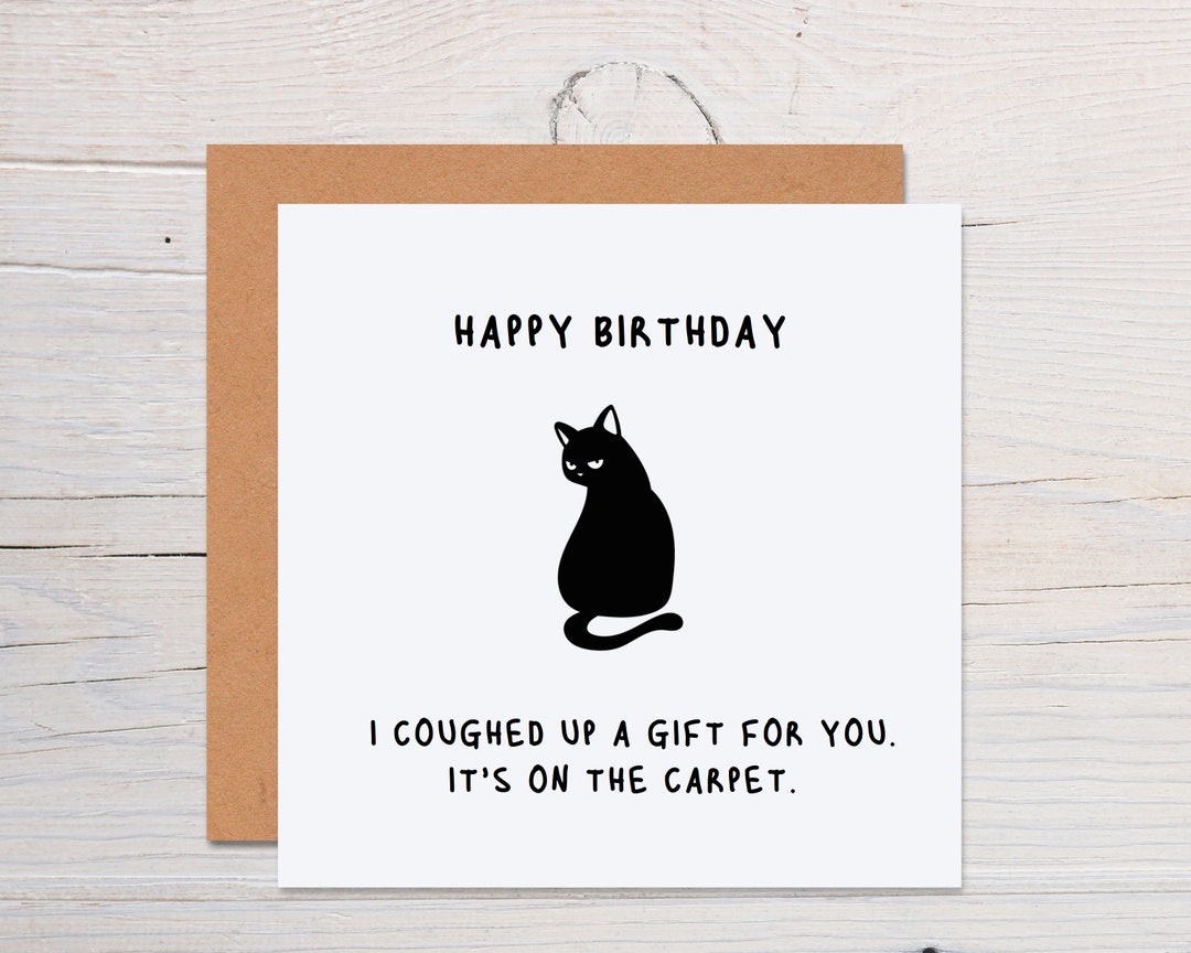 Birthday Card From the Cat, Funny Cat Dad Birthday, Cat Mum Birthday ...