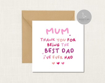 Carte de fête des pères pour maman, maman, tu es le meilleur papa, joyeuse fête des pères maman, cadeau de fête des pères pour maman, meilleur papa que j'aie jamais eu, merci maman