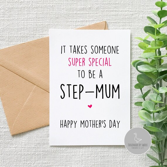 Mothers day card for step mum, Card for special step mum, best step mum card, card for step mum, mother's day gift, step mother card