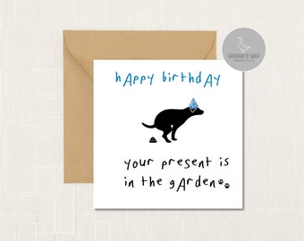 Funny Birthday card from the dog, dog dad birthday, dog mum birthday card, birthday card from the dog, dog lover, dog card for wife,