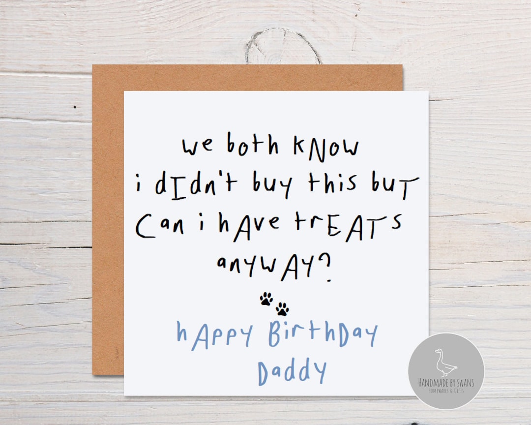 Funny Birthday Card From the Dog, Funny Dog Dad Birthday Day Card ...