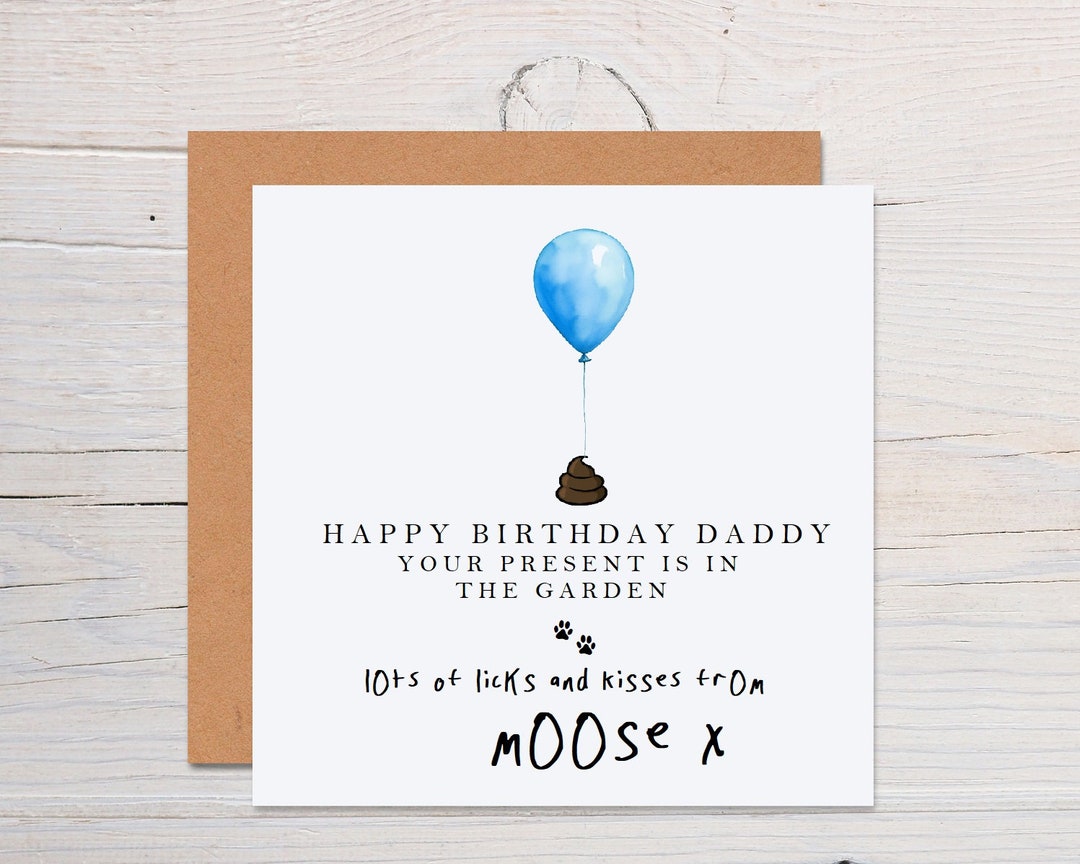 Funny Birthday Card From the Dog, Dog Dad Birthday, Dog Daddy Birthday ...