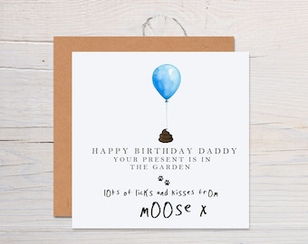 Funny Birthday card from the dog, dog dad birthday, dog daddy birthday card, birthday card from the dog, dog lover, dog card for husband