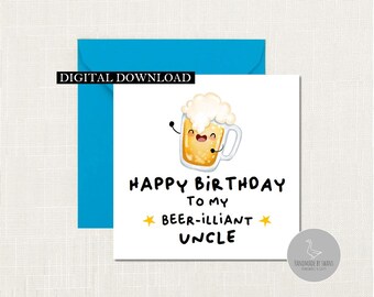 Beer Dive In Dad Birthday Greeting Card By The Curious Inksmith – Love Kate's