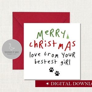 Tarjeta de Navidad del perro, tarjeta de Navidad del papá del perro, tarjeta de Navidad de la mamá del perro, del gato, del perro, Navidad del bebé peludo, padre del perro