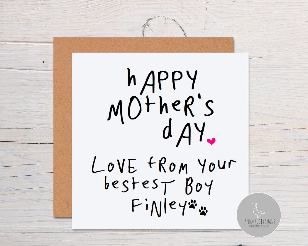 Mother's Day Card From the Dog, Dog Mum Mothers Day Card, Dog Mum Card ...