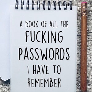 Notebook, funny notebook, gift for colleague, gift for women, funny friend gift, secret Santa, funny Gift for her, rude notebook, journal, image 1