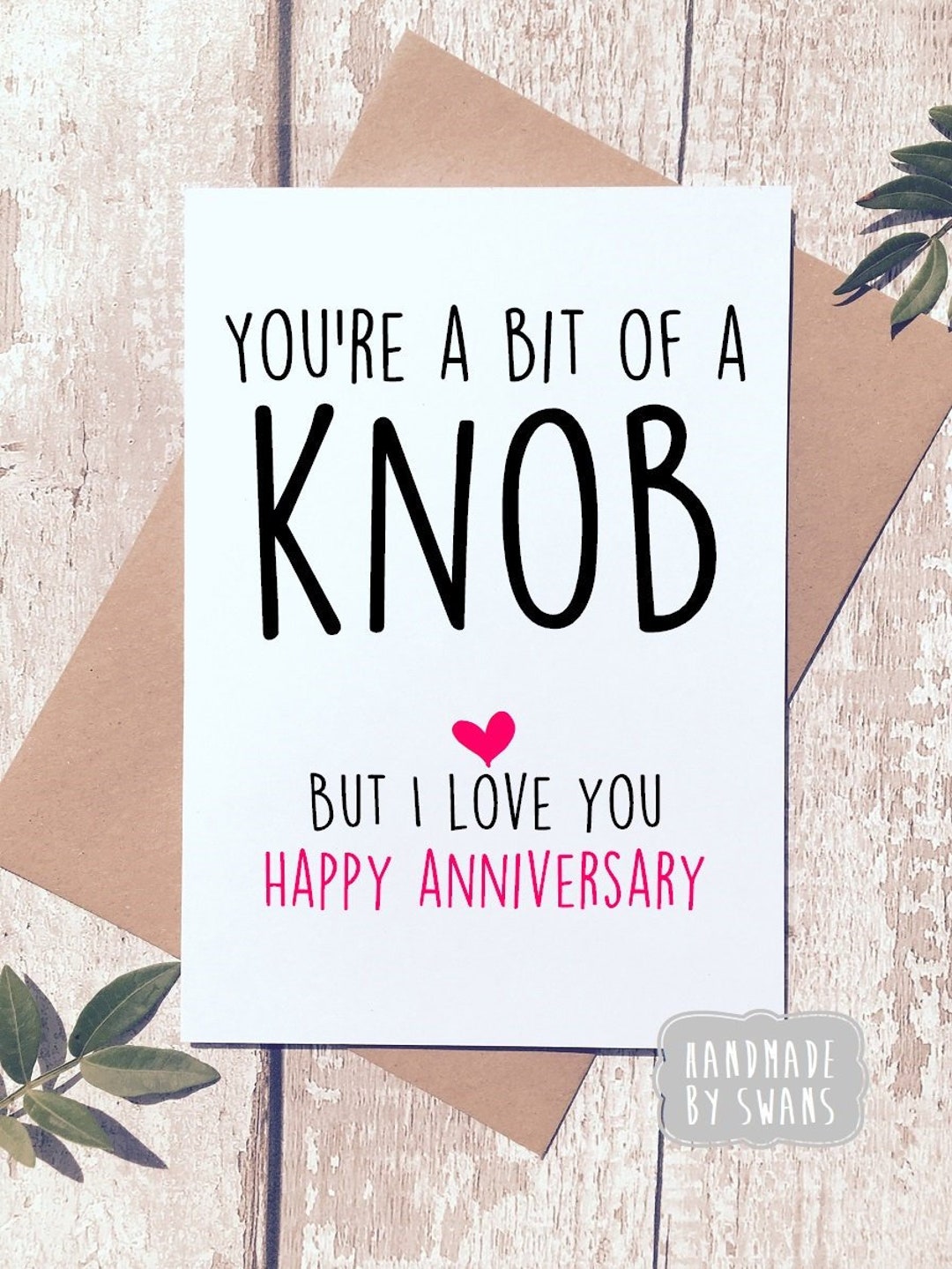 Anniversary Card, Funny Anniversary Card, Rude Card, Anniversary for ...
