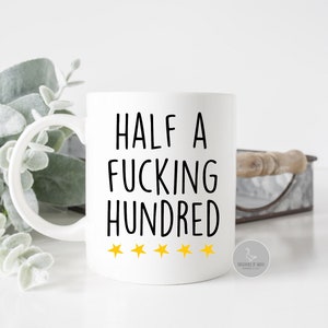 Regalo de cumpleaños número 50, taza de cumpleaños número 50, regalo de cumpleaños importante, taza de cumpleaños número 50, regalo para hombres, medio centenar, regalo de cumpleaños grosero imagen 10
