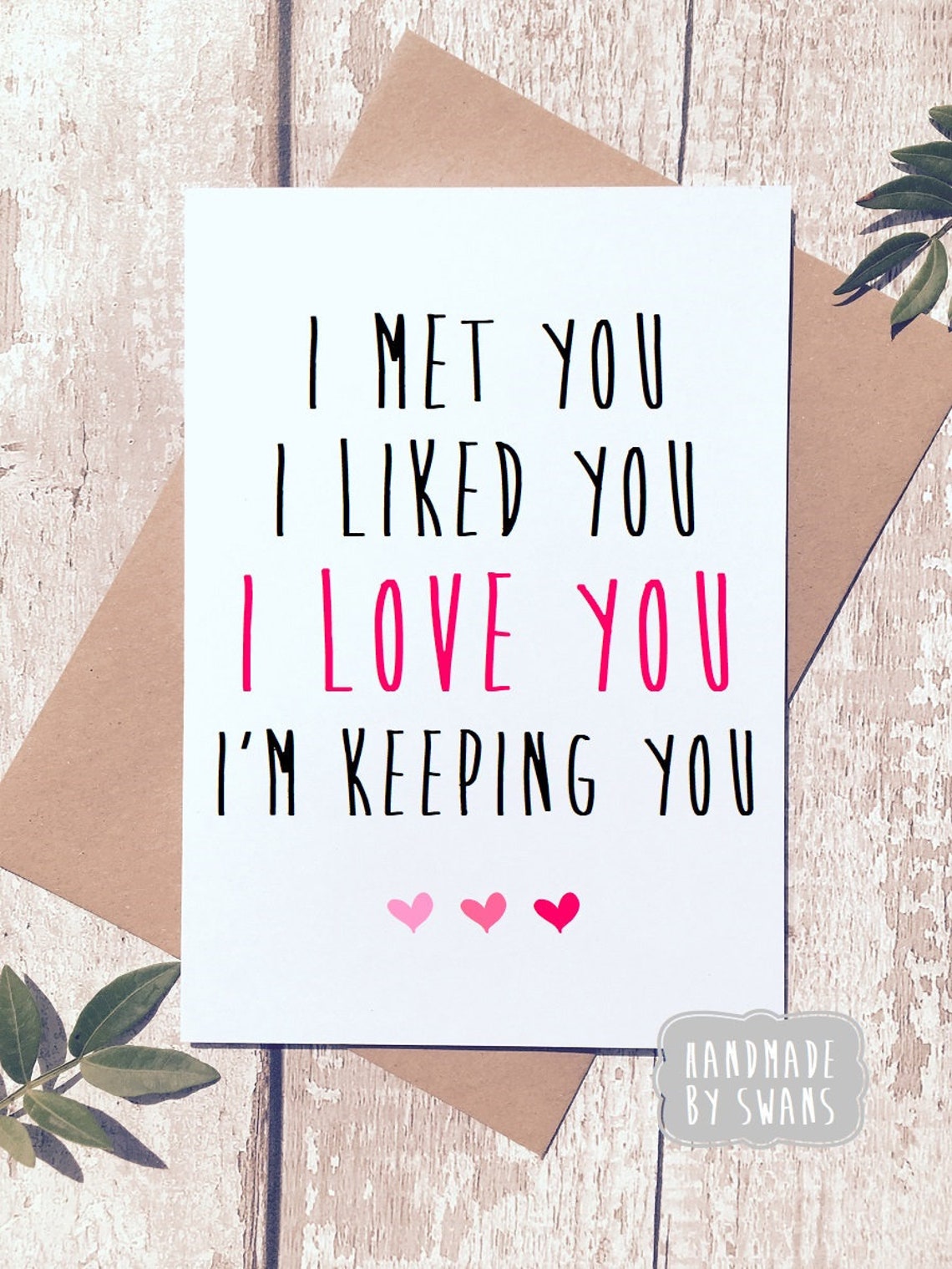 Valentines Day card Card for him card for her boyfriend | Etsy