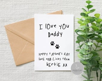 Father's day card from the dog, dog dad father's day card, dog dad card from the dog, dog lover, dog card for husband, boyfriend, grandad