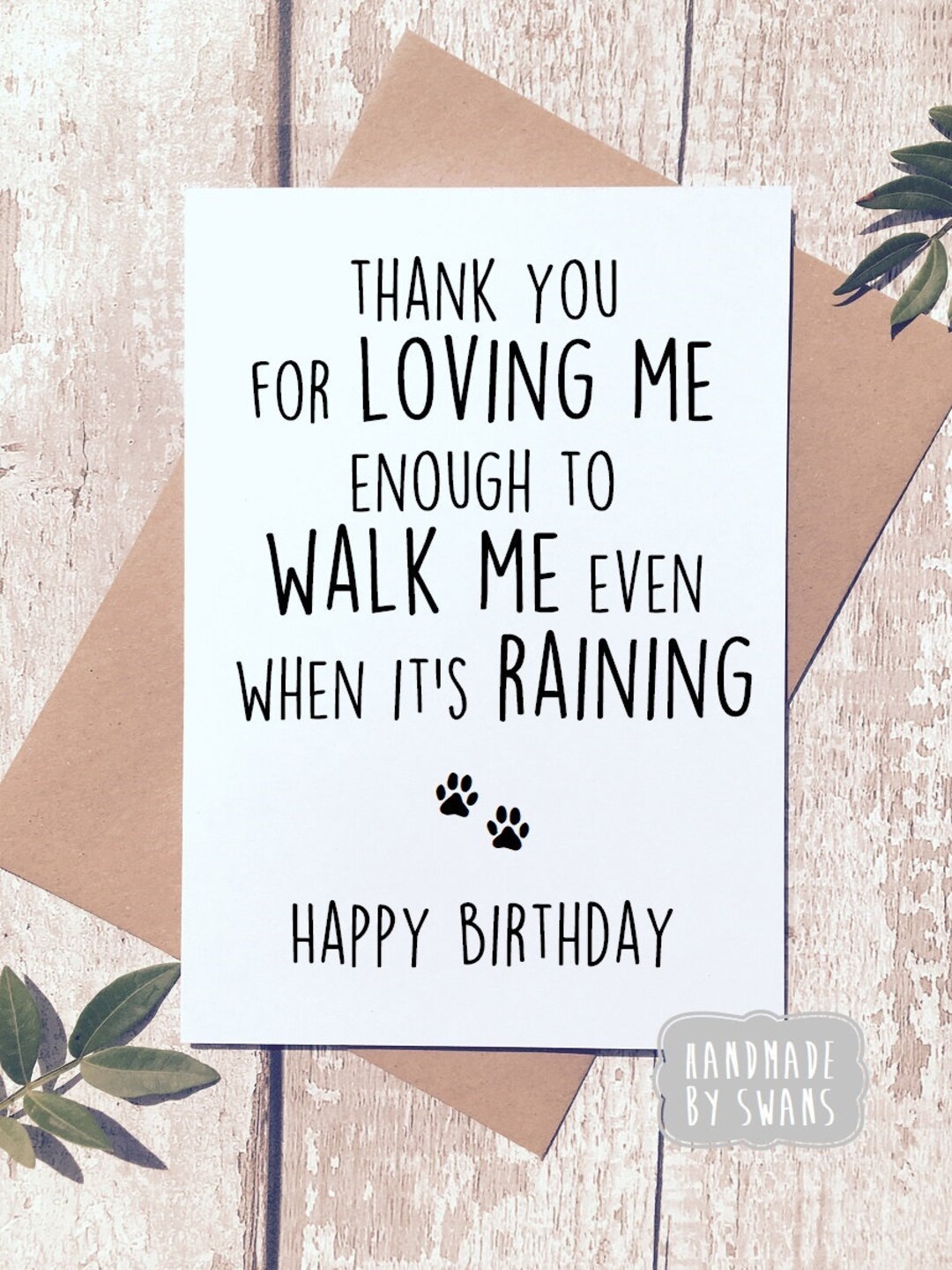 Funny Happy Birthday Card From the Dog , Birthday Day Card, Card for ...