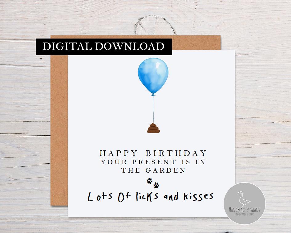 Funny Birthday Card From the Dog, Funny Dog Dad Card, Dog Mum Birthday ...