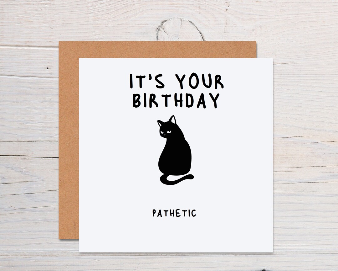 Funny Birthday Card From the Cat, Cat Dad Birthday, Cat Mum Birthday ...