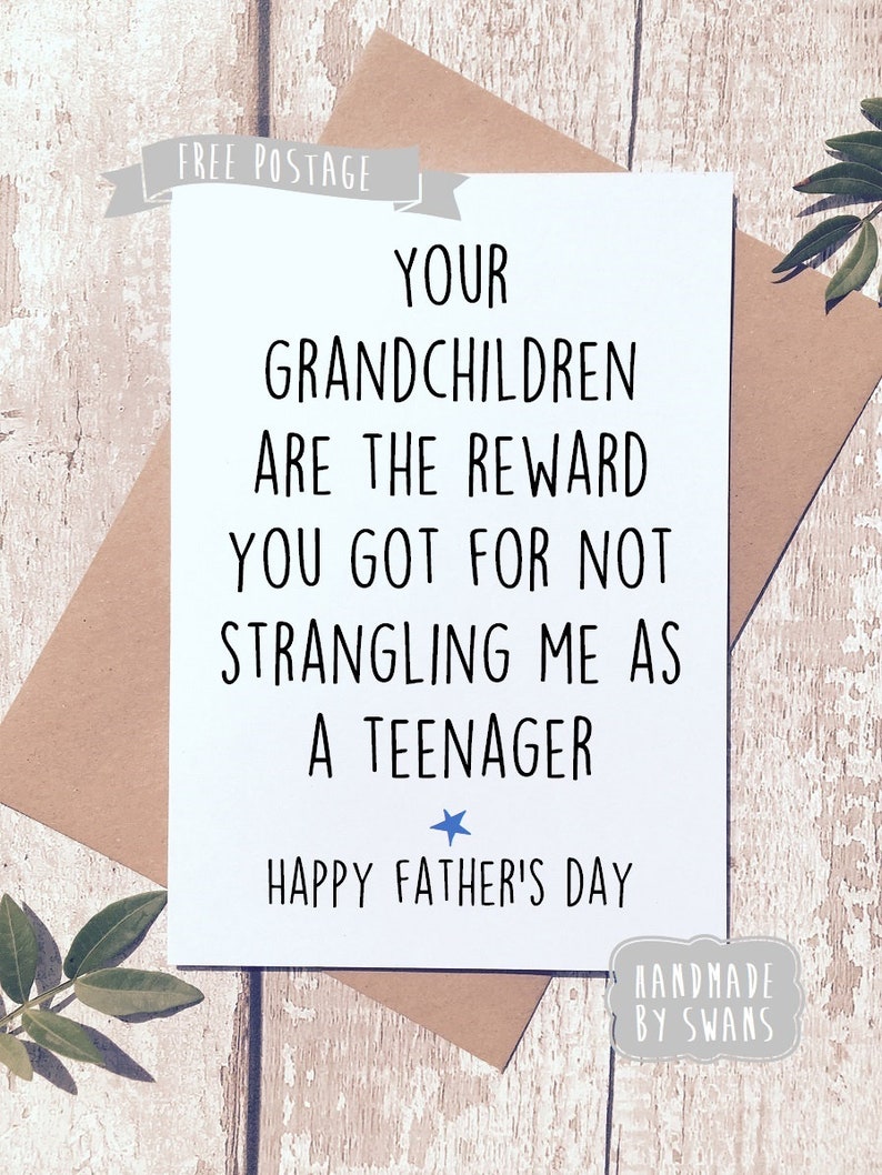Funny Father's Day Card for Grandad, Fathers Day Card for Dad, Fathers ...
