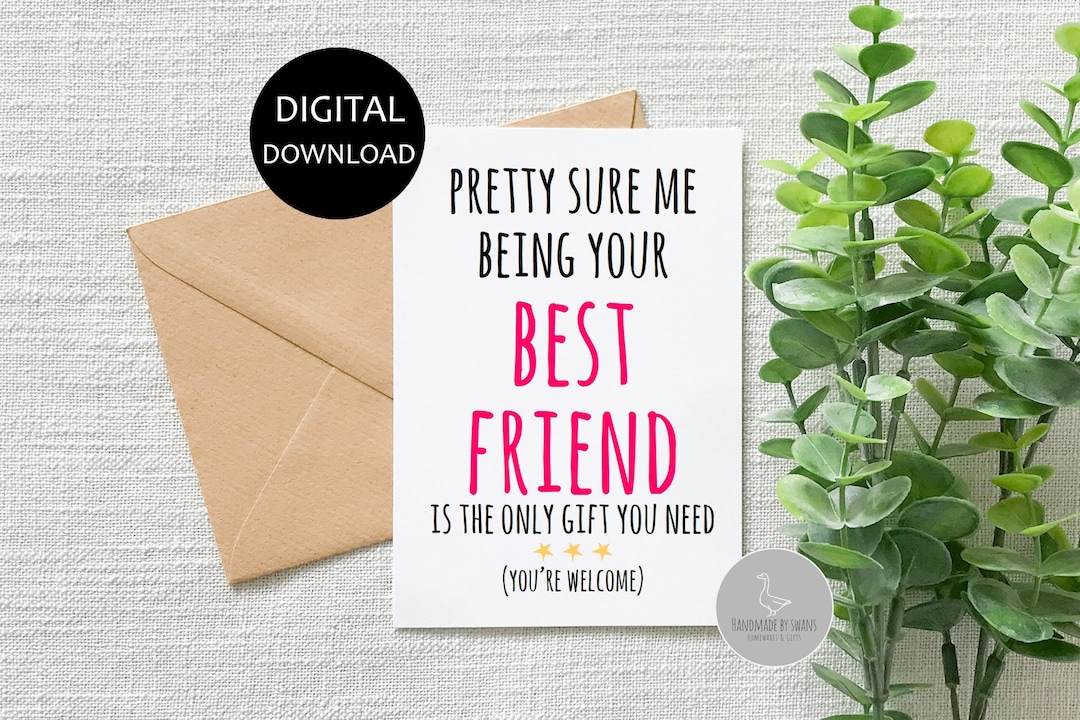 Funny Best Friend Birthday Card, Funny Card for Bestie, Funny Bff ...