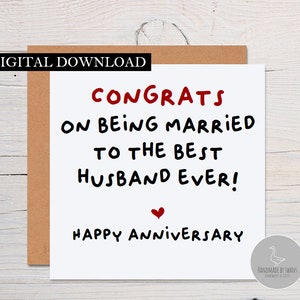 Tarjeta de aniversario divertida para esposa, tarjeta de aniversario para ella, tarjeta divertida del esposo, tarjeta de aniversario para esposo, aniversario para hombres