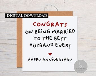 Funny anniversary card for wife  anniversary day card for her, funny card from husband, anniversary card for husband, anniversary for men