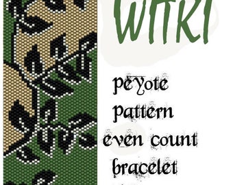 peyote pattern for bracelet Witki instant download pdf