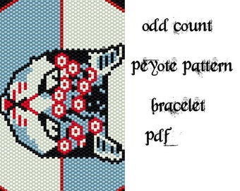 2 Peyote Patterns for bracelet Cat Gordon - INSTANT DOWNLOAD pdf - 2 colour versions