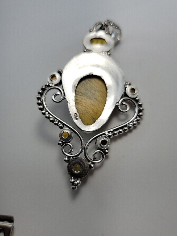 Pendentif En Argent Sterling 925 Avec Quartz Fumé Naturel Et Citrine - Bimonia - Neuf Avec étiquettes