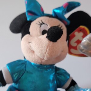 Ty Mickey Mouse Minnie Mouse Sparkle Plush Small Stuffed Toys Pair Disney image 7