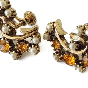 Vintage Statement Clip On Earrings: Bridal Wedding Jewelry