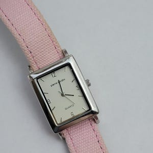Vintage Watches Pierre Cardin Quartz Watch with Pink Strap & Silver Case