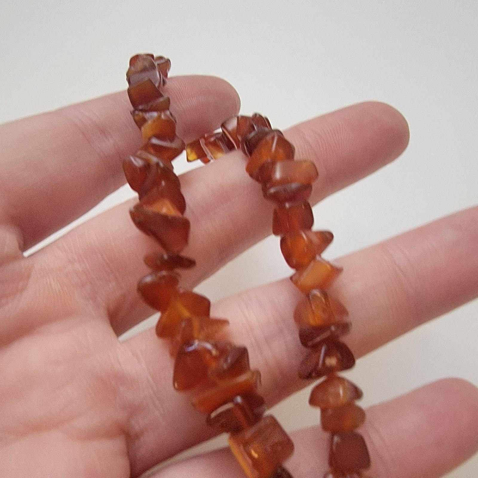 Carnelian Chip Necklace – RockMama.com Vintage Carnelian Chip Necklace Red Brown Orange main image 1