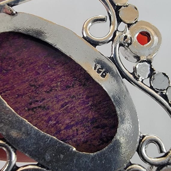 Ruby Zoisite Pendant – With Red Garnet Accents + … - image 4