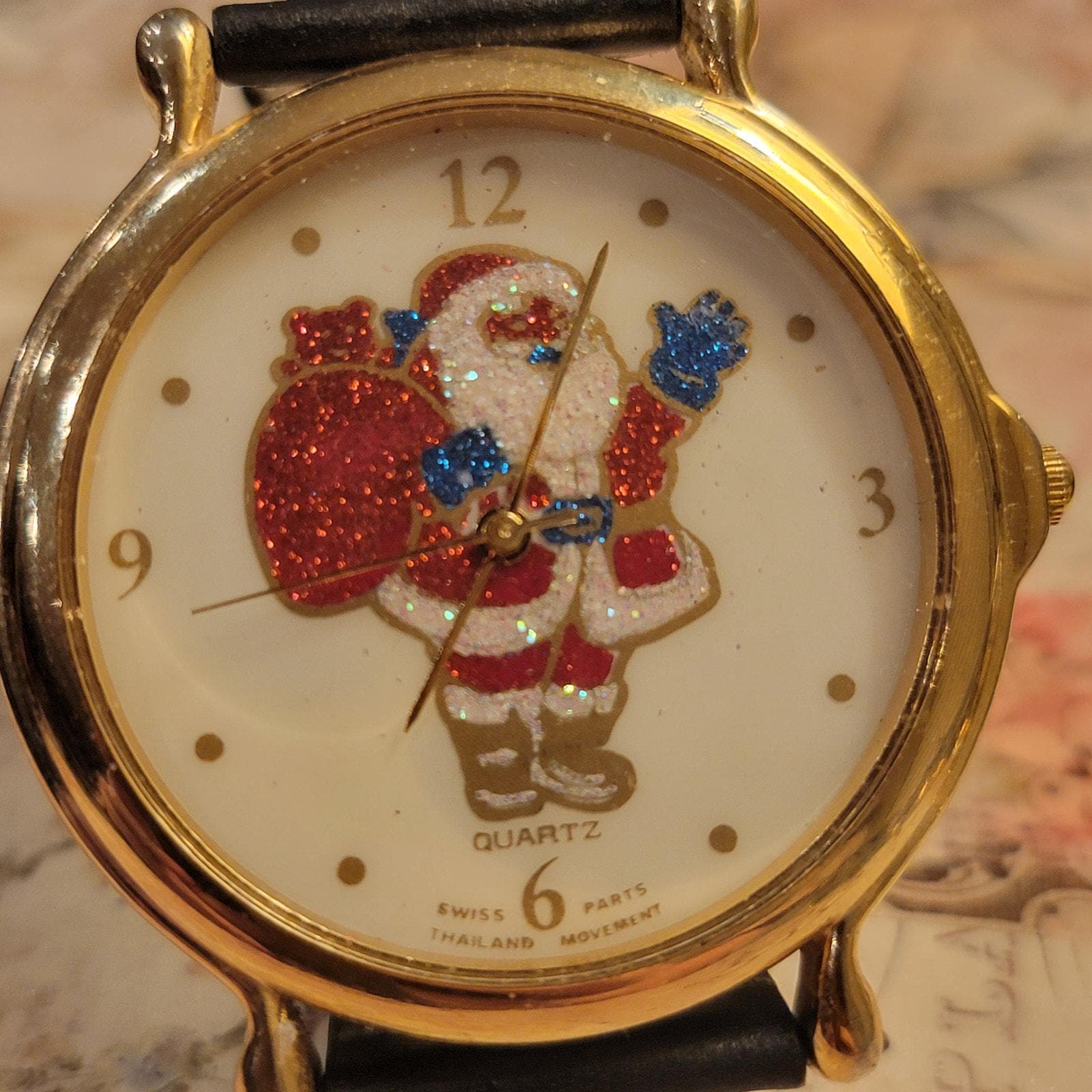 Red Santa Watch with Gold Accents J. M. JACMOR Quartz Watch Santa Claus Thai | Mercari main image 4