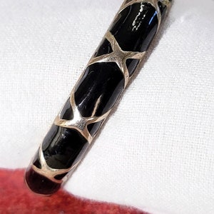 Black and Gold Enamel Cloisonné Bracelets - Timeless Elegance