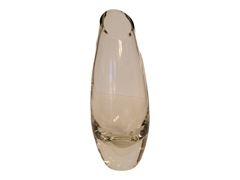 Delicate Rose Bud Murano Glass Vase Petite Clear Elegance for Floral