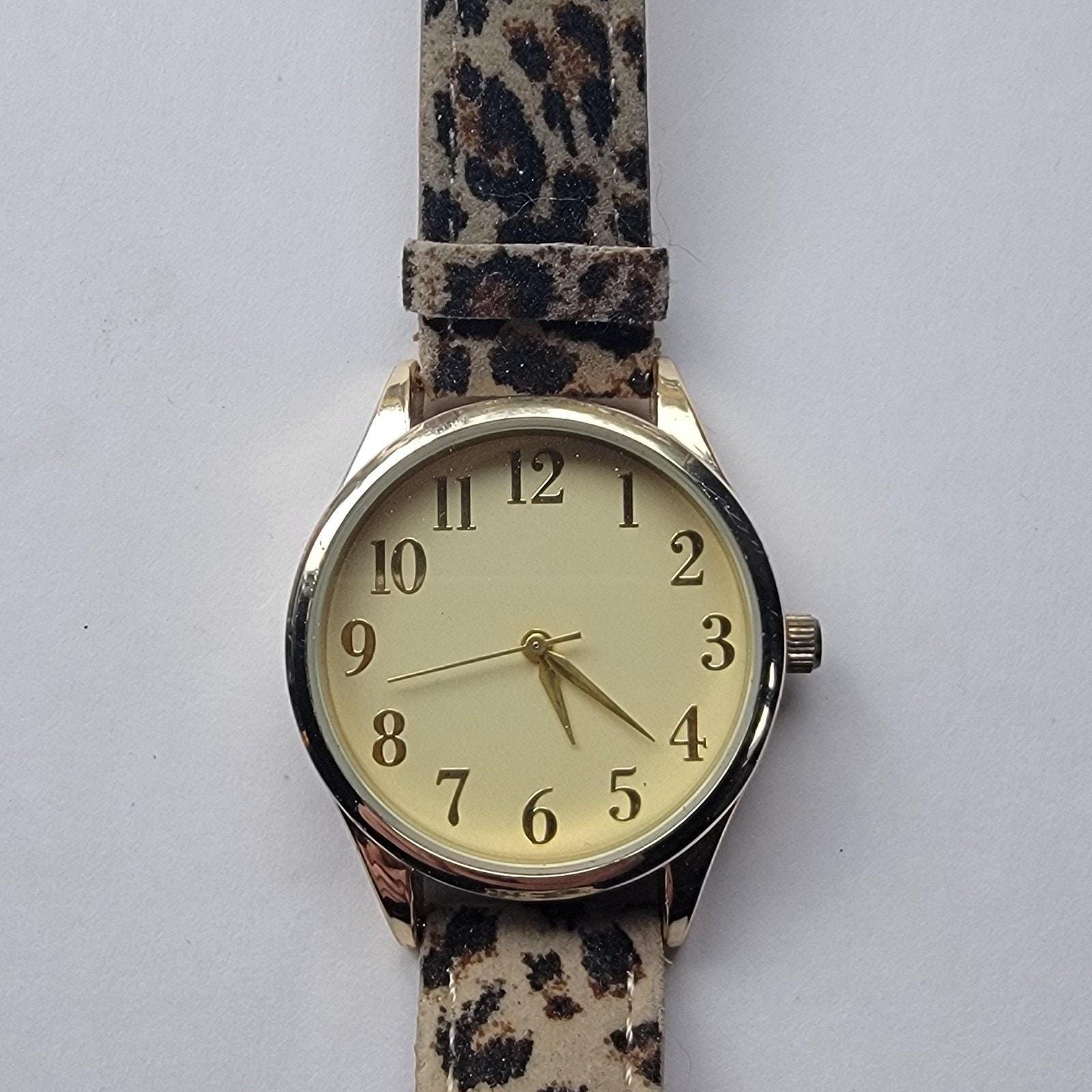Wicked Watch Accutime Analog Gold-Rimmed Face Watch w Black Leather Band 
NWT Rectangular Leather Band Watch | Anne Klein main image 3