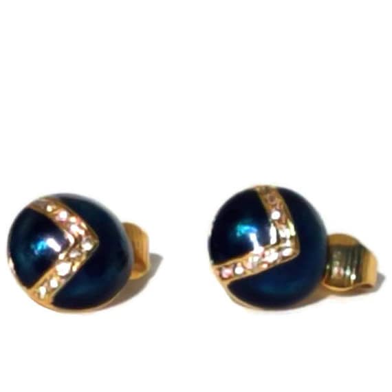 Cloisonne Earring, Clip On Earrings, Vintage Clip