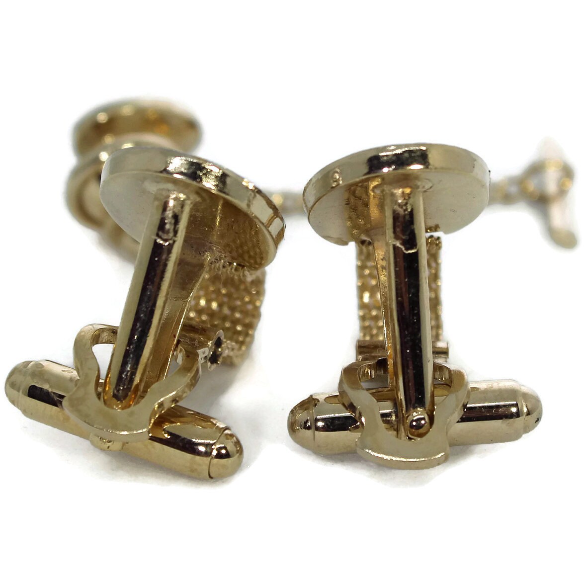 Boutons De Manchette & Clips De Cravate Vintage Style Pastèque - Ton Or Enveloppé - Pour Homme