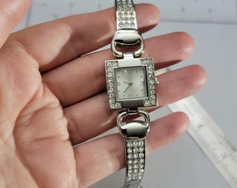 FMD Womens Watch White Dial 20mm Silver Case Stainless Bracelet Quartz