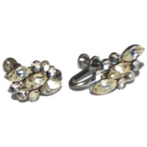 Clip On Earrings, Vintage Rhinestone Clip-on Earrings, Statement Earrings, Unique Elegant Clip On Earrings image 7