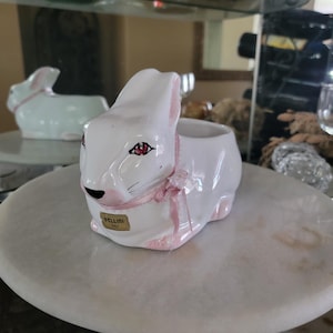 Vintage Italian Ceramic Bunny Vase Planter by Bellini – Rabbit Figurine Decor