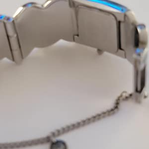 L.A.M.B. Womens Watch Love Angel Music White Dial Silver Enamel Bracelet Quartz image 8
