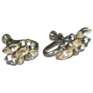 Clip On Earrings, Vintage Rhinestone Clip-on Earrings, Statement Earrings, Unique Elegant Clip On Earrings image 8