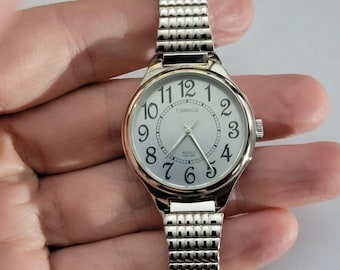 Carriage By Timex Carriage Womens Watch 30mm Silver Case White Dial Stainless