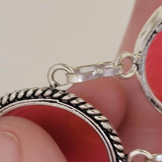 Handmade Iridescent Shell Necklace: Vintage Silve… - image 10