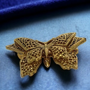 Beautiful Vintage Butterfly Brooch, Gold Butterfly Brooch, Vintage Butterfly Pin, Retro Butterfly Pin