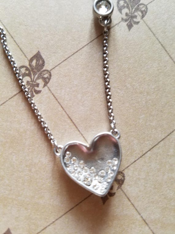 Heart Necklace Pendant Women Chain Crystal  Charm… - image 5