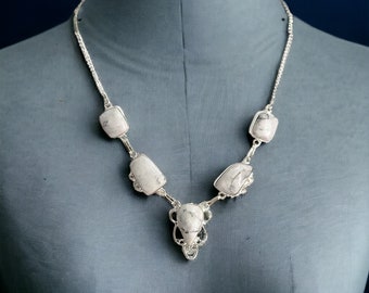 Damen Halsketten aus Silber - Handgemachte Magnesit Eleganz
