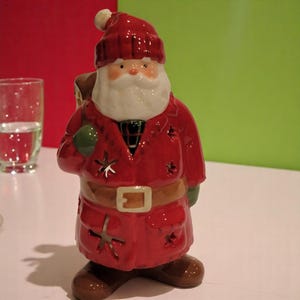 Hallmark Santa Candle Holder – Ceramic Christmas Tealight Figurine